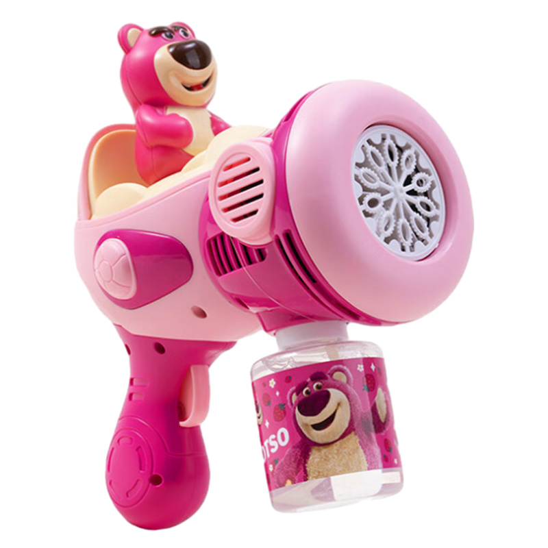 迪士尼草莓熊泡泡机儿童手持全自动吹泡泡电动玩具枪儿童男孩女孩