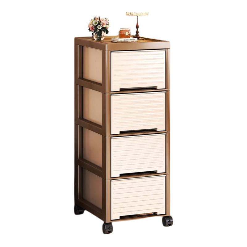 中古风零食小推车置物架落地家用客厅可移动储物收纳柜抽屉式收纳