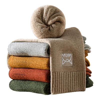 5双-猫人男士加厚毛圈保暖袜