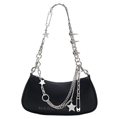【折扣】MARC JACOBS/莫杰 MJ 中号牛皮星星链条单肩包饺子包