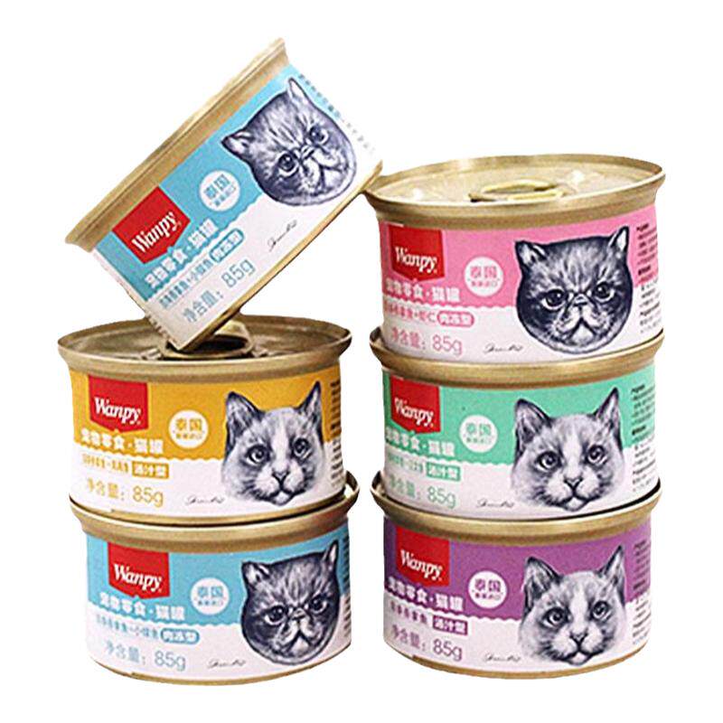 顽皮进口猫罐头猫咪零食罐吞拿鱼肉冻汤汁优质营养成幼猫金罐85g