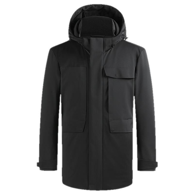 雅戈尔户外休闲立领可脱帽羽绒服