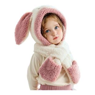 嫚熙婴童帽子秋冬款可爱动物造型帽外出女男童保暖舒芙绒宝宝帽子