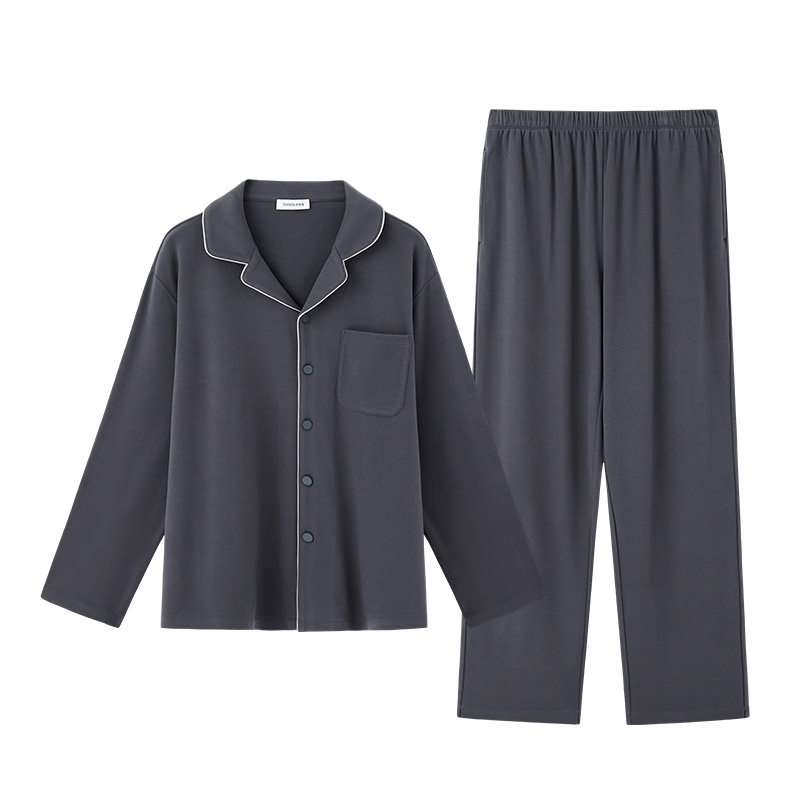 伊维斯果泥秋冬睡衣男士