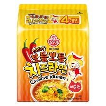 不倒翁芝士拉面辣味连包111g*4包 韩国OTTOGI/OTOKI原装进口泡面