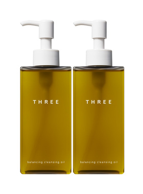 THREE平衡卸妆油185ml*2支温和不刺激养肤深层bb