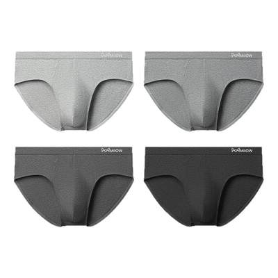 猫人男士三角内裤男款纯棉抗菌大码透气男生短裤头中腰底裤三角裤