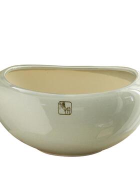 简约陶瓷花盆现代家用客厅蝴蝶兰专用轻奢大口径流泉枫兰花盆景盆