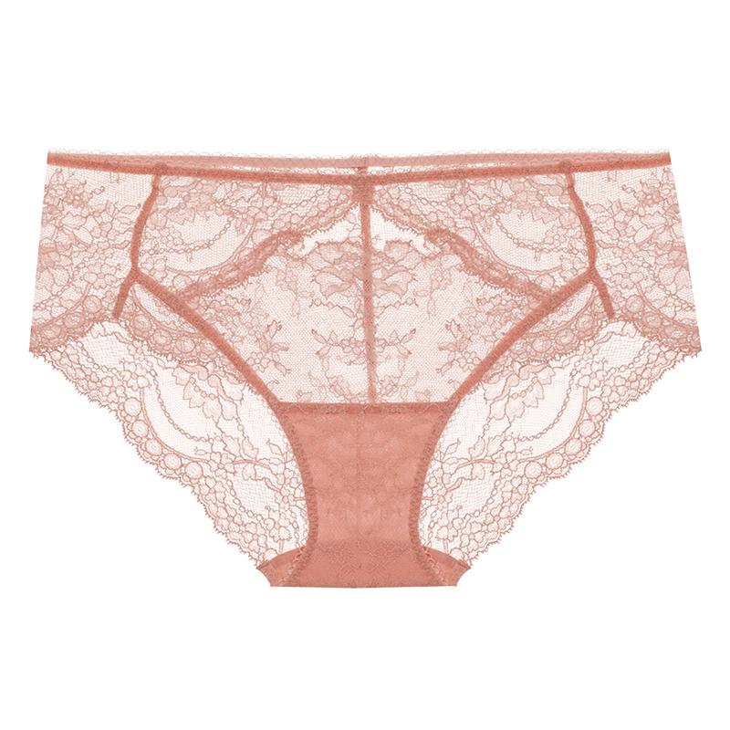 LA CLOVER蕾丝薄性感约会中腰平角裤盛夏流光2LC23UJ3