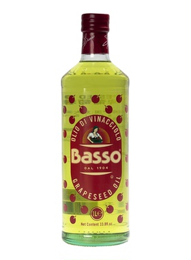 意大利Basso原装巴硕葡萄籽油1000ml葡萄提取精华油家用烘培食用