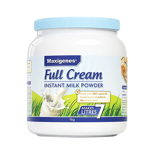 Maxigenes美可卓蓝胖子全脂奶粉全家营养脱脂奶粉蓝妹子1kg