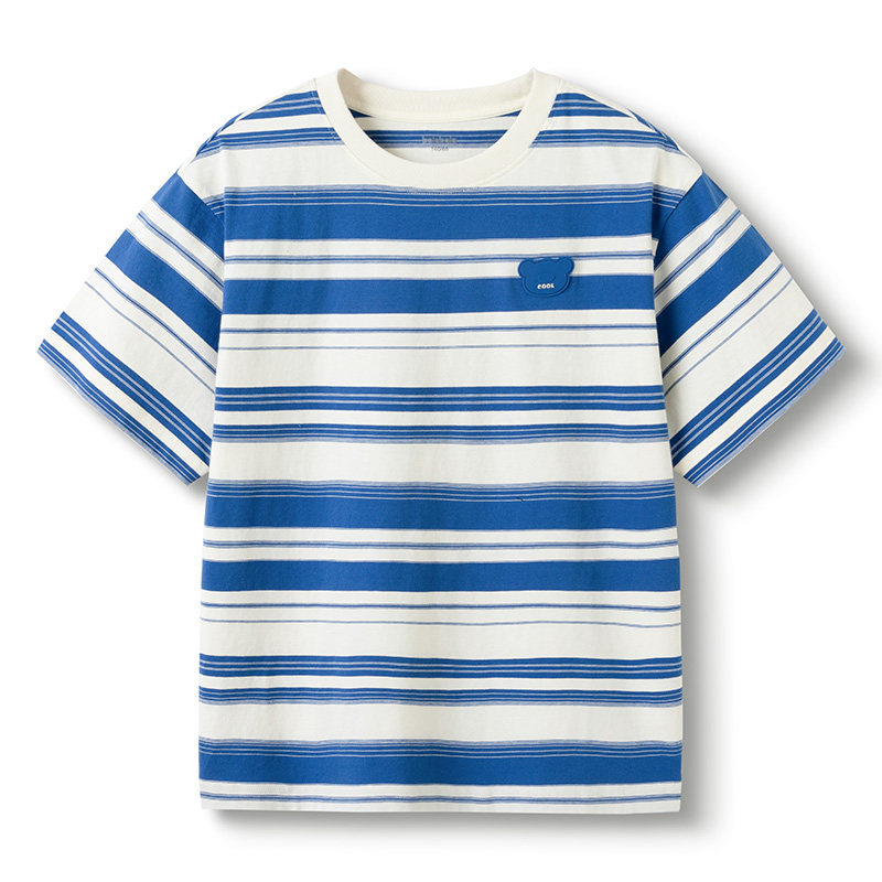 巴拉巴拉男童短袖t恤儿童纯棉打底衫大童夏装上衣女童条纹半袖潮