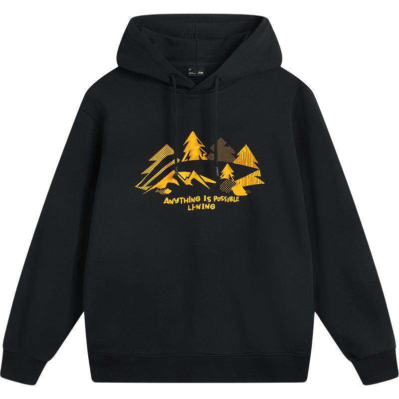 李宁卫衣男士冬季官方新款情侣休闲帽衫美式薄款上衣长袖女运动服