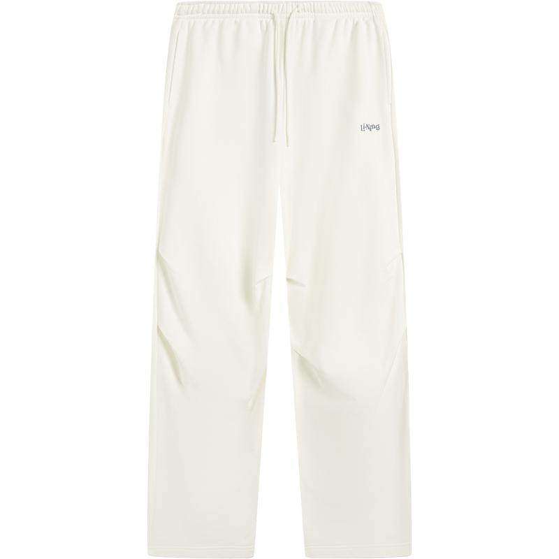 李宁C位裤丨阔腿裤女士新款休闲宽松运动裤直筒显瘦卫裤针织长裤