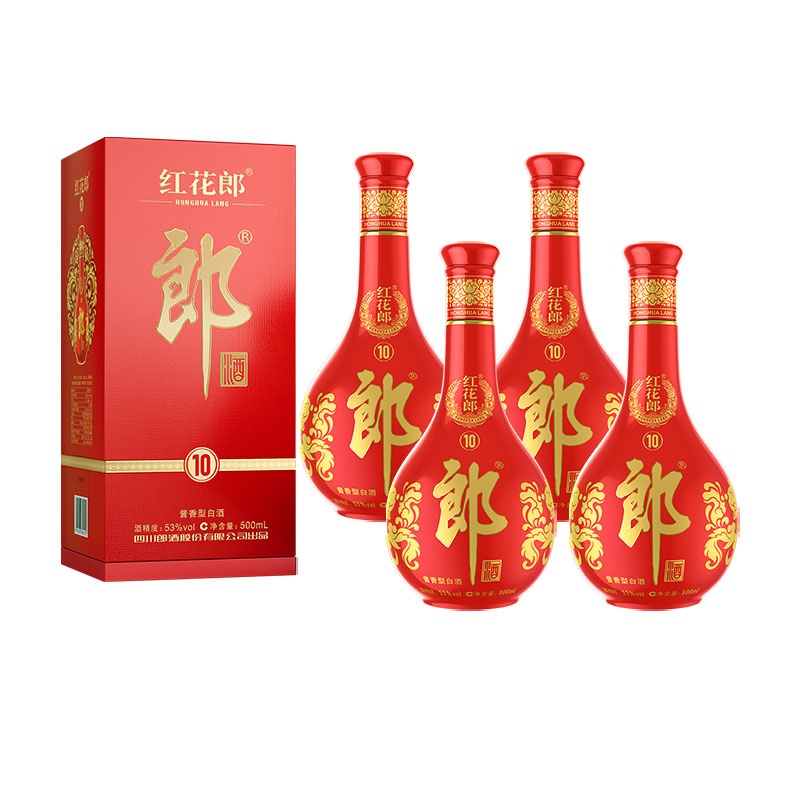 郎酒第五代红花郎十53度500ml*4图片