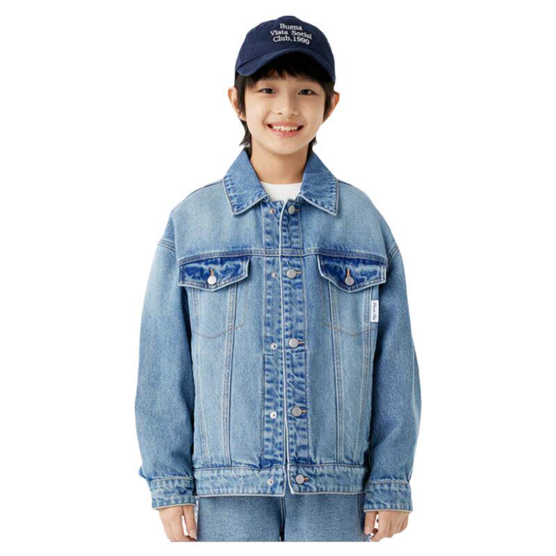 巴拉巴拉男童牛仔外套儿童纯棉休闲上衣大童春装新款洋气童装夹克