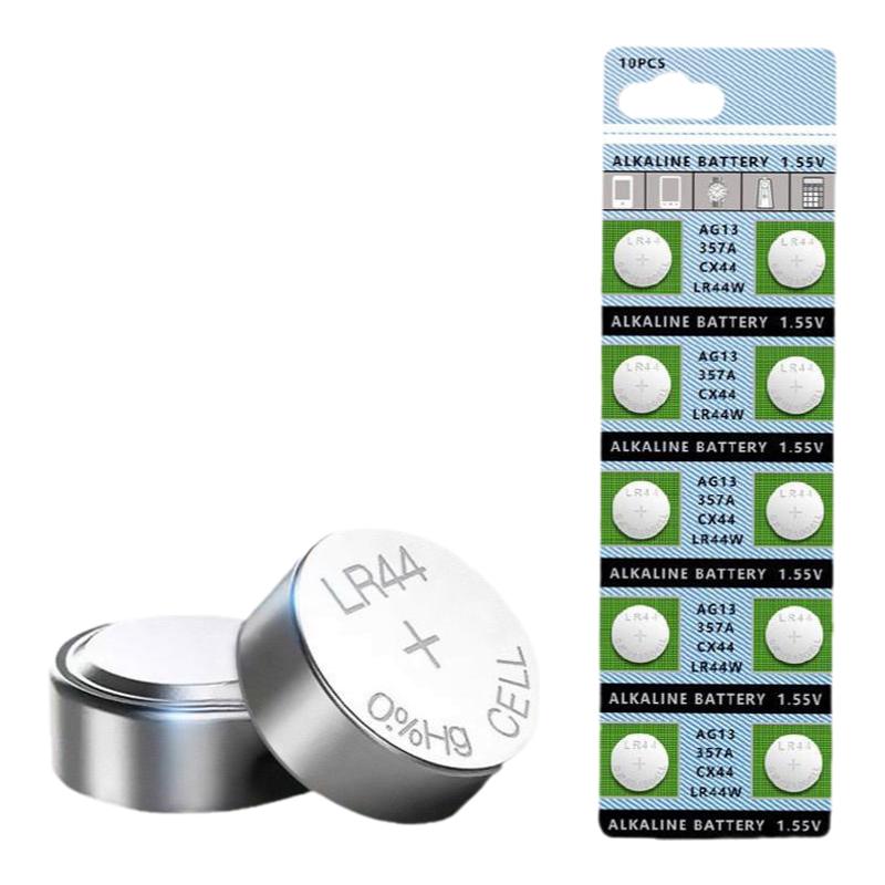 lr44纽扣电池LR41/AG3钮扣式AG13 L1154 A76 357a SR44电子手表玩具遥控器游标卡尺碱性小电池圆形1.5V