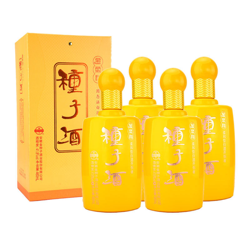 金种子金柔和41.8度浓香型白酒460ml×4瓶整箱礼盒纯粮自饮送礼,酒类,白酒/调香白酒,淘宝优惠券,粉丝福利购,淘宝优惠卷