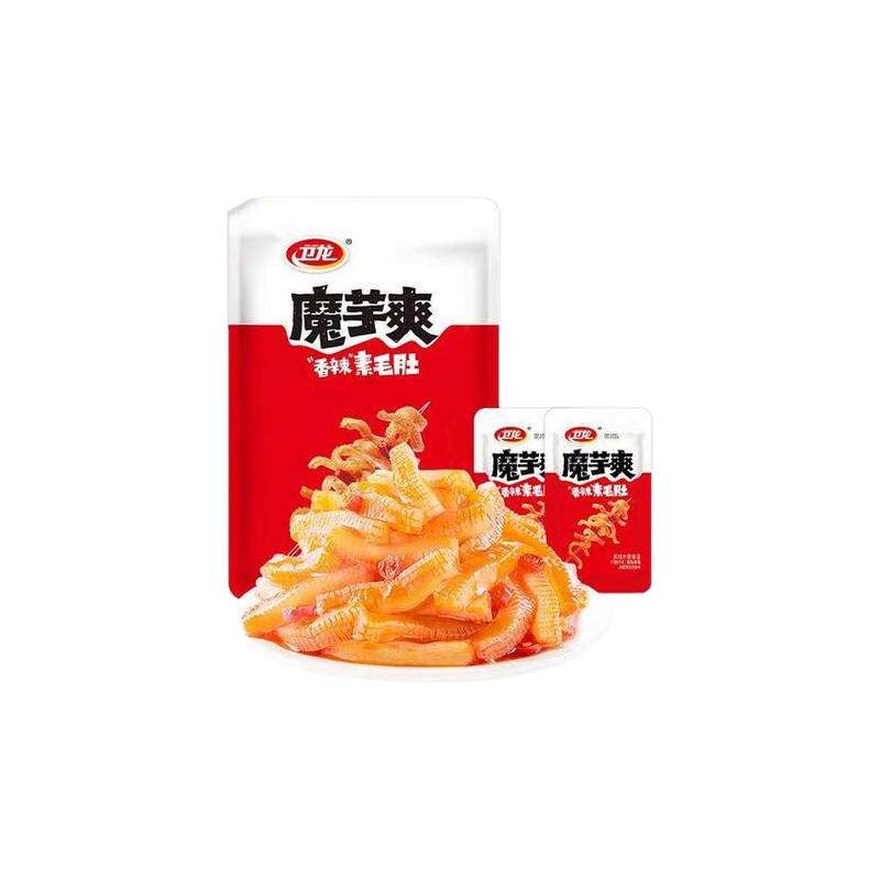 卫龙魔芋爽60包装素毛肚香辣麻辣味魔芋丝素辣条零食小吃整箱批发