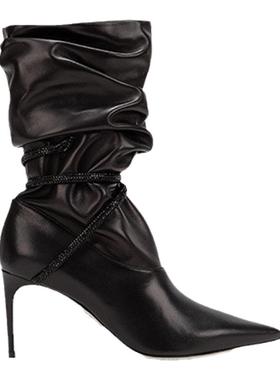 【新年折扣】RENE CAOVILLA CLEO系列尖头女士高跟靴子