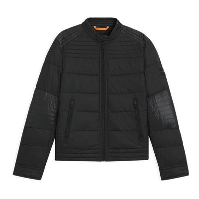 BOSS博斯 男士25年冬季新款混合绗缝机车风夹棉夹克棉服