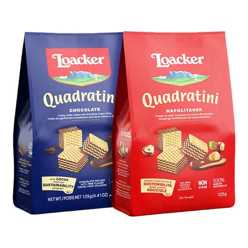 Loacker进口巧克力威化饼干