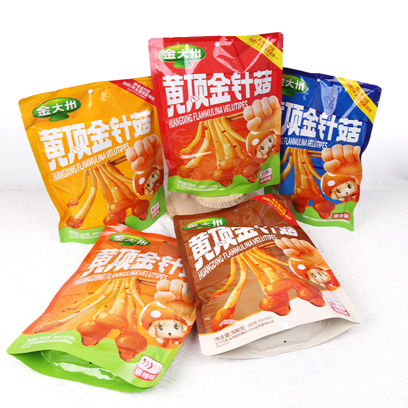 金大州金针菇菌类零食小包装小袋开袋即食金大洲香辣麻辣下饭菜