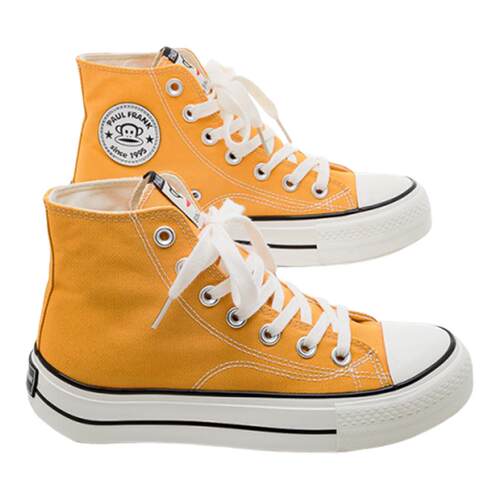 大嘴猴经典高帮帆布鞋厚底板鞋女