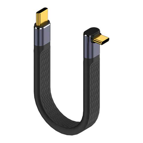 佳穹typec超短数据线usb4雷电3/4充电线ctoc双头移动硬盘高速传输40Gbps全功能充电宝快充固态240W扁平连接线