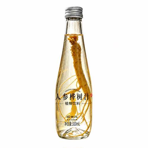 长白山人参白桦树汁100%桦树汁原液人参水健康植物饮品310ML*6瓶