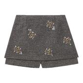 女装 法式 时尚 Maje2025秋冬新款 亮片点缀花卉刺绣高腰短裤