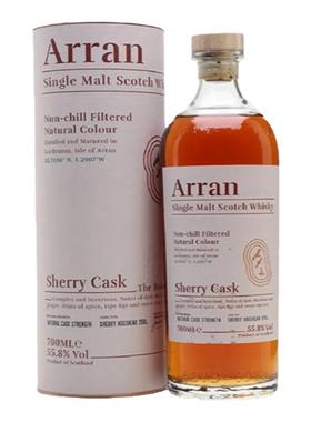 艾伦威士忌雪莉桶桶强单一麦芽Arran Sherry 700ml礼盒送礼进口酒