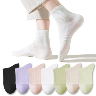 雪翅马无骨纯棉女士防臭袜吸汗透气儿童学生袜100%棉网眼大童袜子