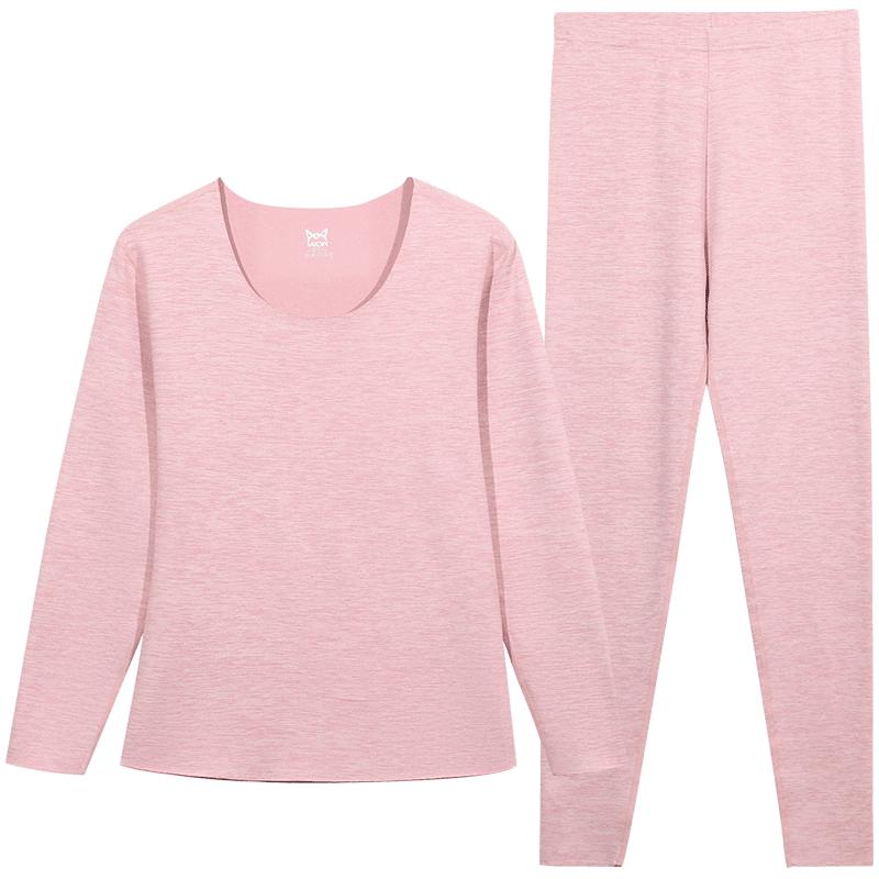 猫人女士保暖内衣双面磨毛抗菌