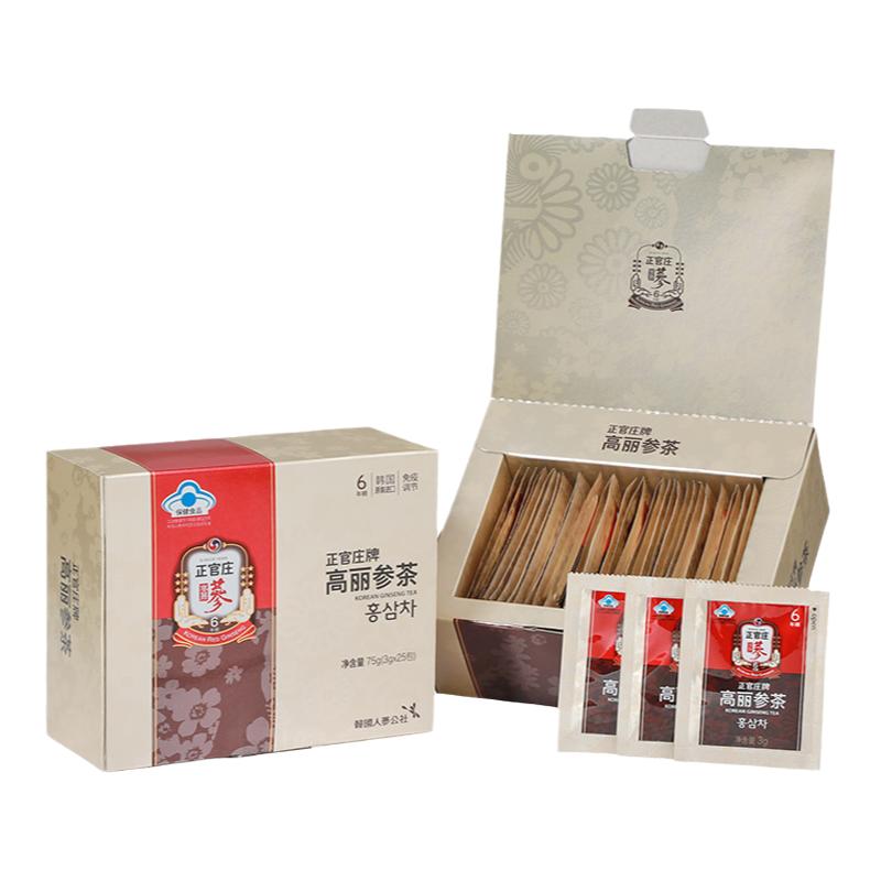 【六年根高丽参】韩国正官庄高丽参茶25包 红参人参皂苷免疫调节