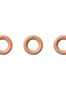 甜甜圈挂衣钩子实木壁挂墙壁衣帽钩玄关挂钩可打孔强力承重排钩子