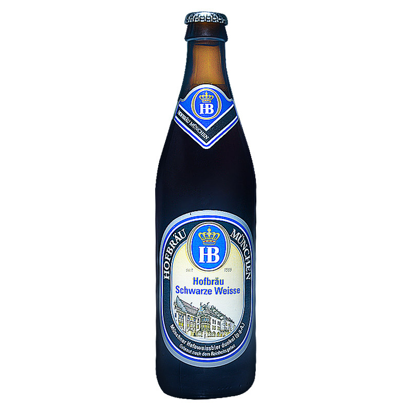 整箱 20瓶 HB德国原装进口慕尼黑皇家小麦啤酒 黑啤酒500ml