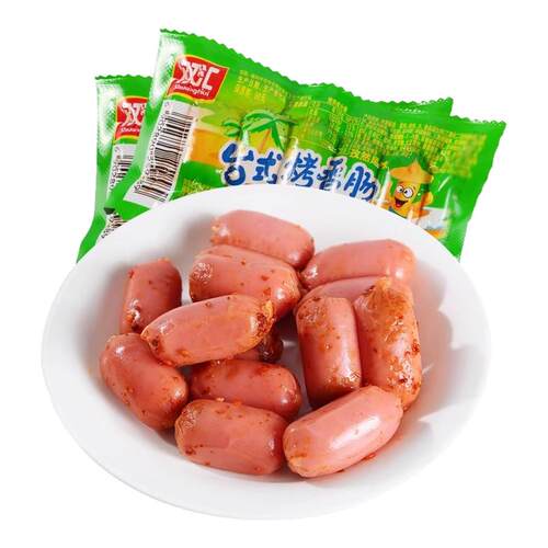 双汇台式烤香肠38g/袋孜然味香辣味椰果味火腿肠即食烤肠小吃台湾