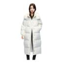 长款 雪中飞2025春秋新款 过膝运动户外条纹百搭连帽羽绒服男女情侣