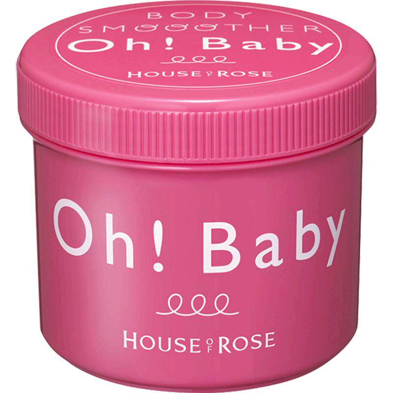 日本oh baby身体磨砂膏去角质死皮蚕丝精华养肤保湿滋润大罐570g