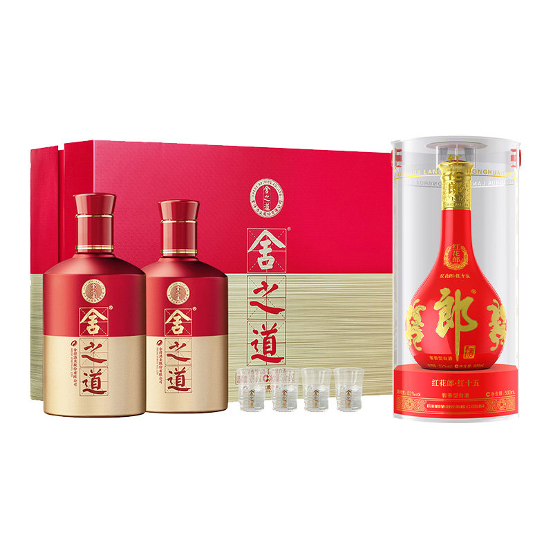 舍得舍之道礼盒50度500ml+红花郎红15单支53度500ml组合装收藏,酒类,白酒/调香白酒,淘宝优惠券,粉丝福利购,淘宝优惠卷