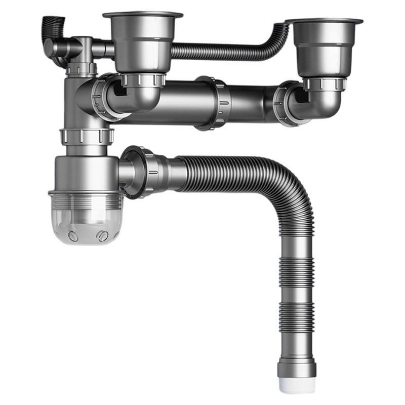 厨房后置省空间下水管排水管套装