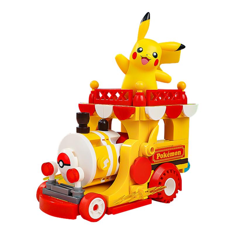奇妙积木宝可梦派对巡游车Keeppley拼装积木玩具手办皮卡丘摆件