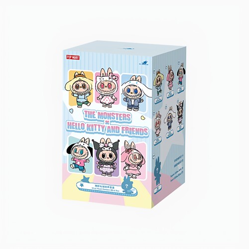 POPMART泡泡玛特THE MONSTERS x三丽鸥家族系列搪胶毛绒挂件