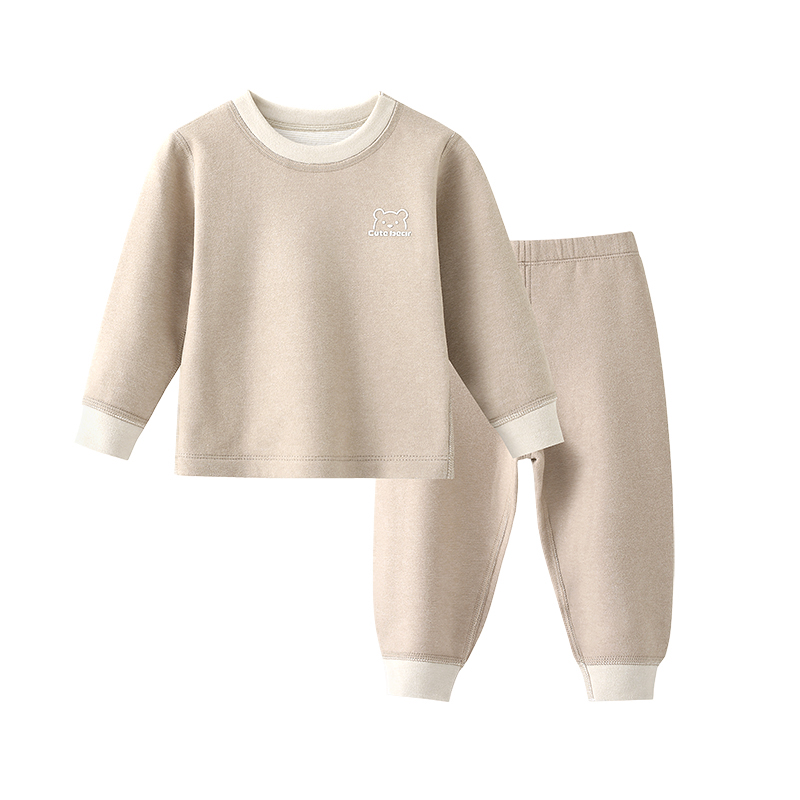 妙童岛儿童秋衣秋裤套装男女宝宝冬季加厚羊毛蚕丝保暖内衣打底衣