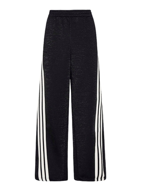 adidas阿迪达斯三条纹舞动系列香蕉裤扭扭裤女细闪针织长裤KX8912