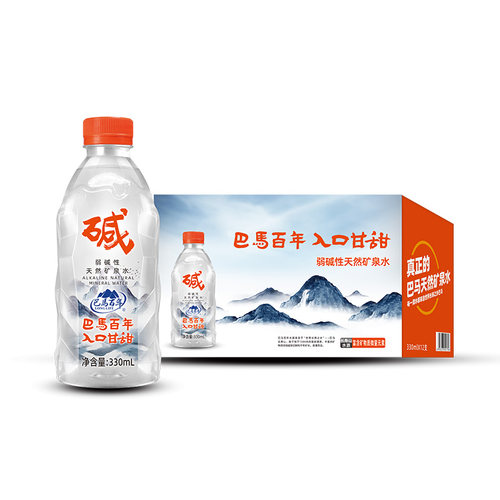天然矿泉水富锶低钠330ml×12瓶