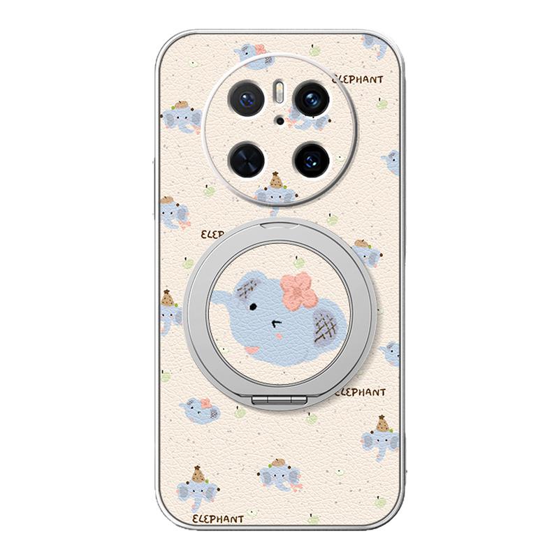 可爱小象适用华为mate70pro手机壳女款mate60pro+小羊皮全包新款mate50旋转支架mt40防摔60por硅胶mate30卡通