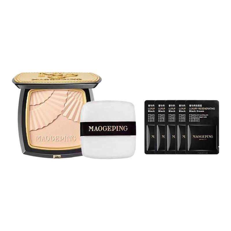 毛戈平小金扇柔纱凝颜粉饼光影补妆定妆修容提亮肤色不假白光感