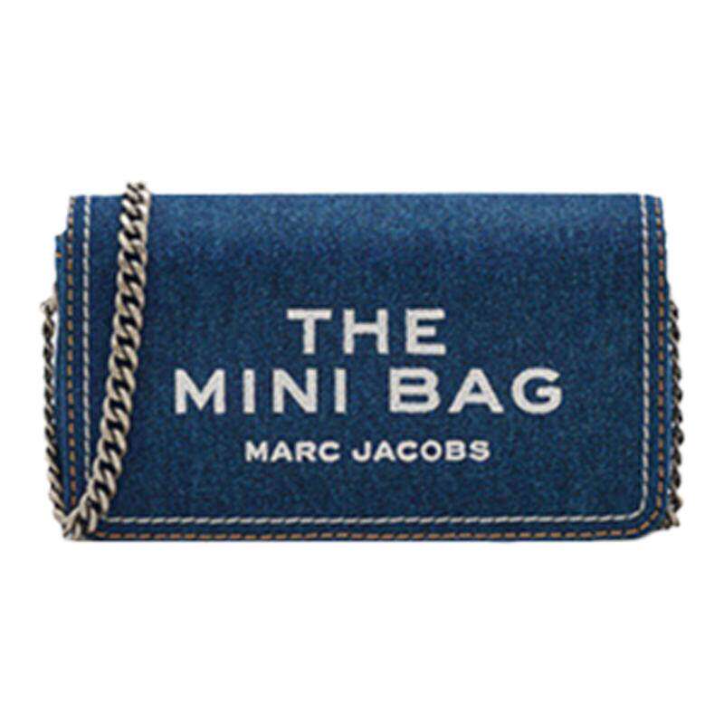 【折扣】MARC JACOBS/莫杰 MINI 丹宁牛仔链条轻便斜挎手拿包